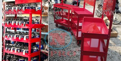 Xe đẩy, tủ đựng đồ nghề có giá treo dụng cụ