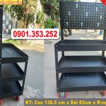 Xe đẩy 3 tầng đựng treo đồ nghề