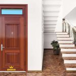 Cửa thép vân gỗ tại Quận 5 – Cửa thép vân gỗ 1 cánh