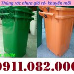 Nơi chuyên cung cấp thùng rác giá rẻ tại vĩnh long- sỉ thùng rác 120l 240l 660l- lh 0911082000