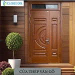 Cửa thép vân gỗ tại Hậu Giang – Mẫu cửa chống trộm