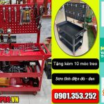 Xe đẩy tủ đồ nghề kèm bảng treo dụng cụ