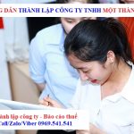 Hướng dẫn thành lập công ty TNHH một thành viên