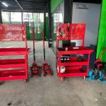 Xe đẩy 3 ngăn + bảng treo cơ khí