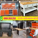 Bàn nguội cơ khí tích hợp tủ đồ nghề bảng treo