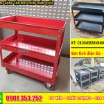 xe đẩy cơ khí 3 ngăn đựng đồ nghề sửa chữa