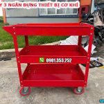 Tăng hiệu suất làm việc với xe đẩy 3 tầng chuyên dụng cho cơ khí