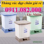 Sỉ lẻ thùng rác 120L 240L 660L giá rẻ tại vĩnh long- thùng rác 3 ngăn- lh 0911082000