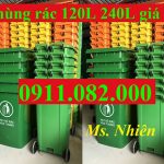 Chuyên sỉ thùng rác giá rẻ tại kiên giang, thùng rác 120l, 240l, 660l- lh 0911082000