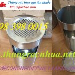 Thùng rác inox tròn có gạt tàn