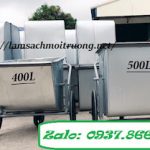 Giá tốt xe gom rác, xe rác inoi 500l có nắp, xe đẩy rác, xe gom rác thải