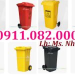 Bán thùng rác 120l 240l giá rẻ tại tiền giang- thùng rác dày dặn, bền màu- lh 0911082000
