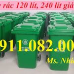 Xả kho thùng rác nhựa giá rẻ- thùng rác inox, thùng rác 120l, 240l,660l- lh 0911082000