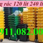 Giá rẻ thùng rác nhựa hdpe tại tiền giang- thùng rác 120l 240l- lh 0911082000