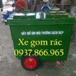 Xe gom rác tại hà nội, thùng rác công cộng, xe gom rác tại toàn nhà chung cư, thùng rác 660l có bánh
