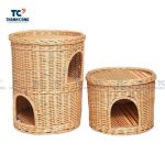 Luxury and Comfort for Your Feline Friends: The Two-Tier Wicker Cat Bed