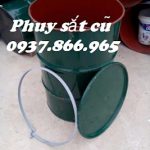 phuy sắt cũ độ mới 80%, phuy sắt cũ tái sử dụng, thùng phi tại long biên, phi, phuy sắt