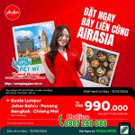 AirAsia tung ưu đãi hấp dẫn: Bay Malaysia – Thái Lan cực rẻ