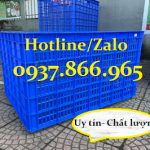 HS015, sọt 26 bánh kéo hàng, sóng nhựa đựng hàng có bánh xe, sọt kích thước lớn đẩy hàng