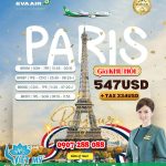 Cùng Eva Air săn vé đi trời tây Paris giá rẻ