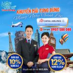 Mừng 65 năm thành lập – China Airlines ưu đãi 12% giá vé bay