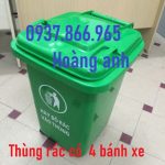 Thung rac, thùng rác công cộng, thùng rác tại công viên, thùng rác có bánh xe tiện di chuyển