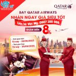 Ưu Đãi Lớn Từ Qatar Airways – Giảm Ngay 8% Giá Vé Quốc Tế