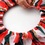 DIY Christmas Wreath: Easy Fabric Strip Method