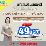 Bay Đài Bắc Cùng Starlux Airlines Siêu Tiết Kiệm 49 USD