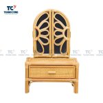 Compact Elegance: The Charm of a Small Rattan Vanity