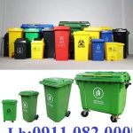Mẫu thùng rác nhựa phổ biến- thùng rác 120L 240L 660L giá rẻ- lh 0911082000
