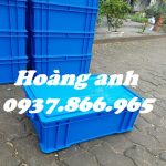 Thùng đặc kích thước 51*34*17cm, hộp đựng cơ khí, khay màu xanh, khay nhựa B4