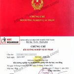 Mẫu chứng chỉ nghiệp vụ sư phạm giảng viên cao đẳng đại học