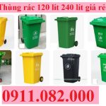 Chuyên cung cấp thùng rác giá rẻ- thùng rác 120l 240l 660l giá sỉ- lh 0911082000