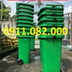 Bán thùng đựng rác 240 lít giá rẻ tại vĩnh long, thùng rác giả gỗ ngoài trời- lh 0911.082.000