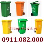 Thùng thu gom rác giá rẻ- thùng rác 120 lít 240 lít giá sỉ tại an giang- lh 0911082000