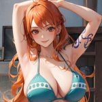 Ảnh 3D Nami mặc bikini dạo phố biển rất xinh đẹp