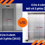 Cửa thang máy 2 cánh – 2CO  và 4 cánh – 4CO loại nào tốt?