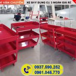 Tủ đựng đồ nghề cơ khí 3 ngăn, xe đẩy dụng cụ 3 ngăn giá rẻ