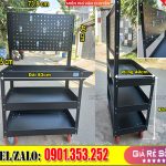 Giới thiệu xe đẩy dụng cụ 3 ngăn kèm bảng treo
