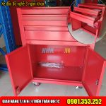 Xe đẩy đồ nghề 3 ngăn khoá, tủ đồ nghề 3 ngăn