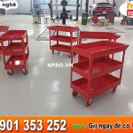Xe đẩy 3 ngăn – Bảng treo khay nhựa KT: 738×570