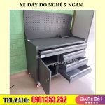 Xe đẩy đồ nghề 5 ngăn khoá kèm bảng treo
