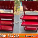 Xe đẩy đựng đồ nghề 4 ngăn kèm bảng treo dụng cụ