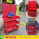 Xe đẩy đồ nghề tích hợp bảng treo dụng cụ