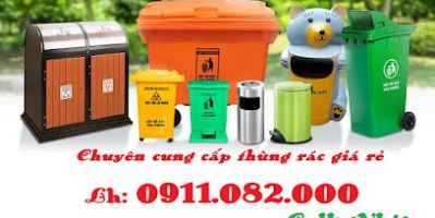 Đại hạ giá thùng rác nhựa giá rẻ- Thùng rác 120l 240l 660l màu xanh- 0911082000