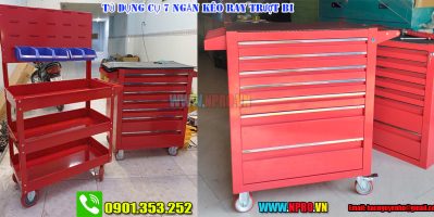 Tủ Dụng Cụ đồ nghề 7 Ngăn – Ray Trượt Bi, Chịu Lực Tốt