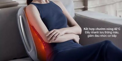 Máy massage lưng Philips PPM4501 có chế độ massage 3D với 12 đầu massage phủ toàn lưng
