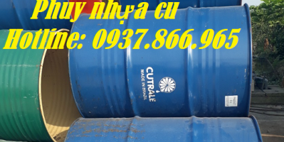 bán phuy sắt độ mới 80% trở lên, thùng phuy cũ nắp kín, phi cũ náp mở, phuy