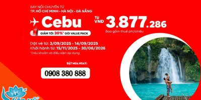 Bay thẳng đến Cebu cùng AirAsia với giá chỉ từ 3.877.286 VND/chiều